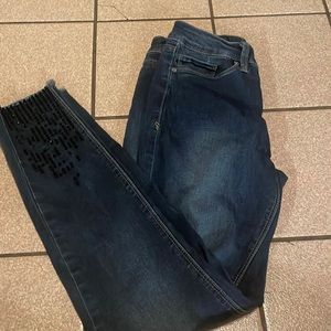 Adorable kids glittery denim jeans